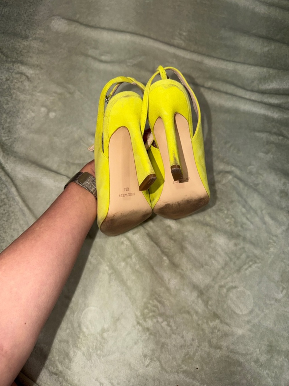 Nine West Slingback Pump Collection — Yellow Green, Black, White & Nude - Picture 4 of 16